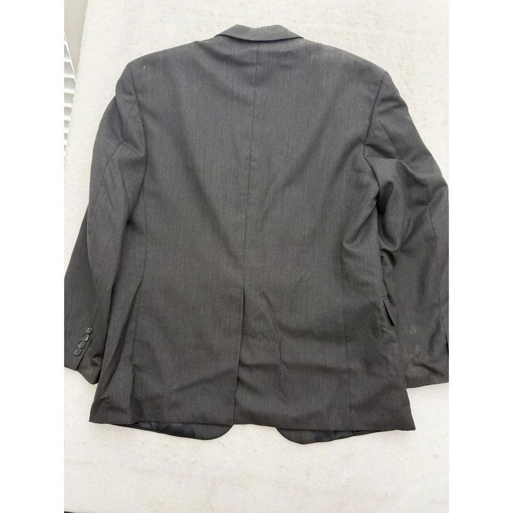 Kilburne Finch Suit Mens 43R Charcoal Gray‎ 2 Button Wool Blend Vintage 36x29
